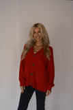 Sleigh Red Cardigan