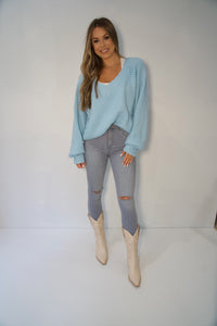 Winter Blue Sweater (plus size)