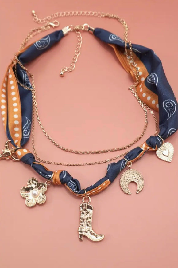 Boots Scarf Necklace