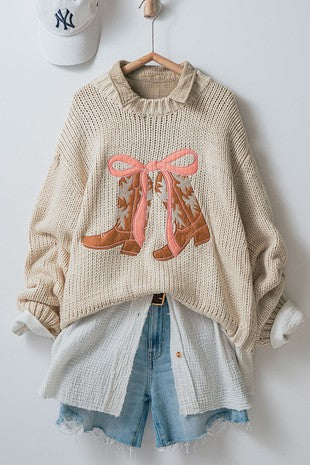 Boots & Bows Sweater